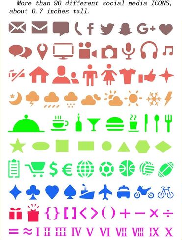 مجموعة من 10 قوالب استنسل رسم أرقام الحروف الأبجدية البلاستيكية لمخطط استنسل مجلة الرصاص/سجل القصاصات/مشاريع الرسم اليدوية DIY، ارتفاع الحروف حوالي 2.54 سم in Kuwait