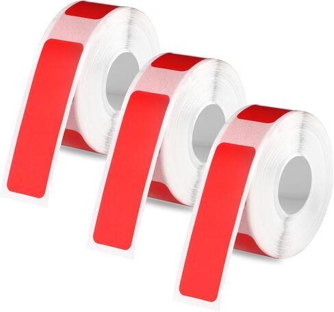 3 Rolls Label Maker Tape for Phomemo D30, 12x40mm Self Adhesive Label Tape Waterproof Thermal Paper Stickers Roll Thermal Labels for Office Home School Supplies (White) in Saudi Arabia