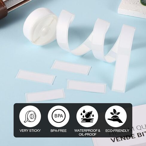 3 Rolls Label Maker Tape for Phomemo D30, 12x40mm Self Adhesive Label Tape Waterproof Thermal Paper Stickers Roll Thermal Labels for Office Home School Supplies (White) in Saudi Arabia