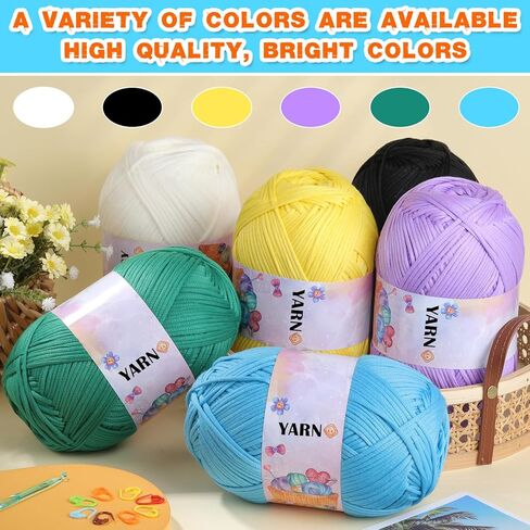 غزل للكروشيه، 300 جرام غزل أخضر داكن، غزل سهل، غزل كروشيه قطني للمبتدئين مع غرز سهلة الرؤية، غزل ناعم للمبتدئين في مجموعة الكروشيه in Kuwait