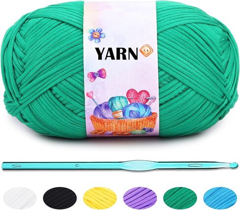 غزل للكروشيه، 300 جرام غزل أخضر داكن، غزل سهل، غزل كروشيه قطني للمبتدئين مع غرز سهلة الرؤية، غزل ناعم للمبتدئين في مجموعة الكروشيه in Kuwait