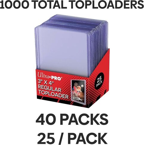Ultra Pro Regular Series 3"x4" Toploaders Case of 1000 (40 Sealed 25ct Packs) in Saudi Arabia