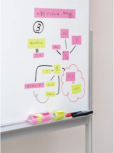 Yamato PRK-25H-LE Sticky Notes, Memoc Roll Tape, Strong Adhesive, Refill, 1.0 inches x 32.8 ft (25 mm x 10 m), Yellow in Kuwait