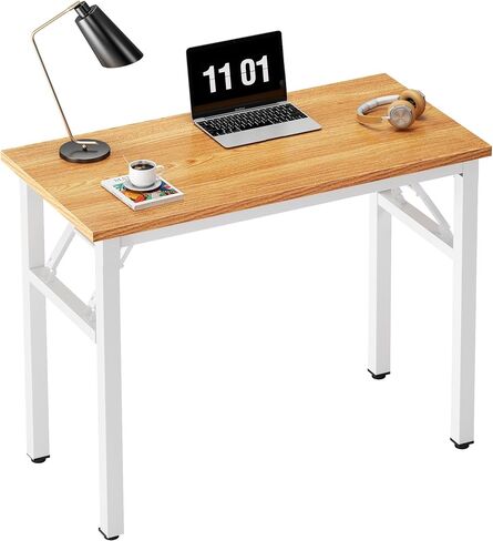 Need Computer Desk Office Desk 62 inches Folding Table with BIFMA Certification Computer Table Dining Table No Install Needed, Black in Saudi Arabia