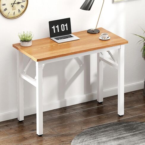Need Computer Desk Office Desk 62 inches Folding Table with BIFMA Certification Computer Table Dining Table No Install Needed, Black in Saudi Arabia