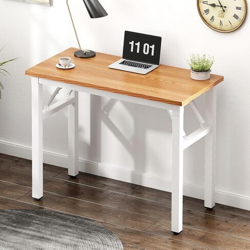 Need Computer Desk Office Desk 62 inches Folding Table with BIFMA Certification Computer Table Dining Table No Install Needed, Black in Saudi Arabia
