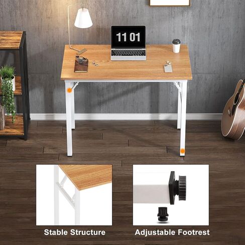 Need Computer Desk Office Desk 62 inches Folding Table with BIFMA Certification Computer Table Dining Table No Install Needed, Black in Saudi Arabia