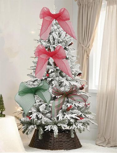 Christmas Metallic Deco Mesh Ribbon for Wreaths, 6 inch 60 Yards Poly Mesh Ribbon for Wrapping Craft in Saudi Arabia