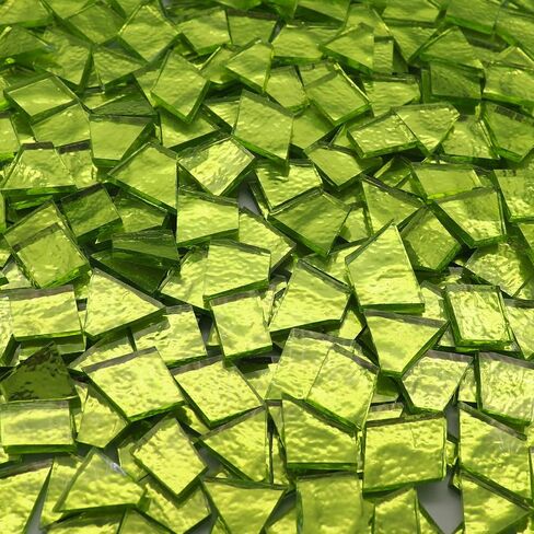 LITMIND 1.1LB Gold Irregular Glass Mosaic Tiles for Crafts, Hand-Cut Mosaic Glass Pieces with Backing - Ideal for Mosaic Puzzles and Artwork Projects in Kuwait