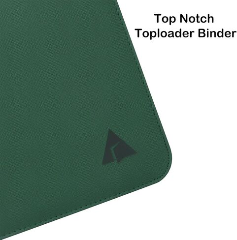 Rayvol 12-Pocket Toploader Binder, Holds 432 Toploaders 12 Pocket Top Loader Card Storage Case, 400 + Ringless Double-Sided Pockets for Cards in 3 x 4'' Toploaders -Forest Green in Saudi Arabia