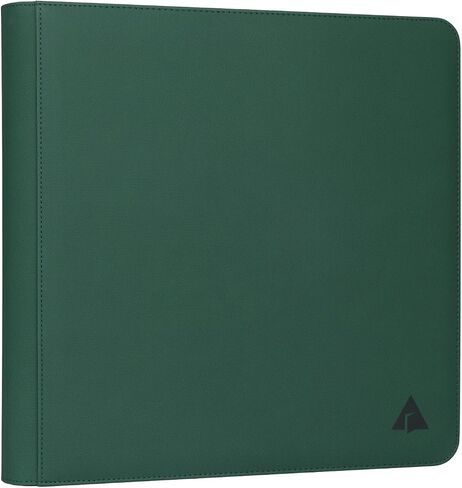 Rayvol 12-Pocket Toploader Binder, Holds 432 Toploaders 12 Pocket Top Loader Card Storage Case, 400 + Ringless Double-Sided Pockets for Cards in 3 x 4'' Toploaders -Forest Green in Saudi Arabia