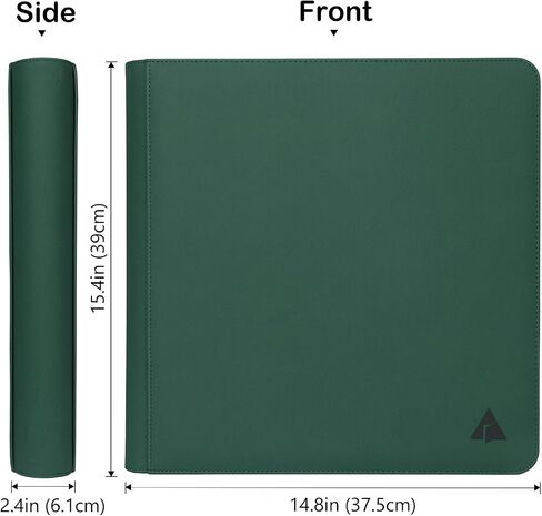 Rayvol 12-Pocket Toploader Binder, Holds 432 Toploaders 12 Pocket Top Loader Card Storage Case, 400 + Ringless Double-Sided Pockets for Cards in 3 x 4'' Toploaders -Forest Green in Saudi Arabia