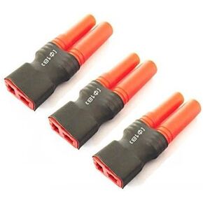 WST No Wires Connector T-Plug Deans Female To HXT 4mm Bullet Banana Plug Connector Conversion Adapter for RC LiPo NiHM Battery x 3 PCS