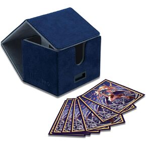 Ultra Pro - Vivid Alcove Edge Deck Box (Blue) - Protect and Store up to 100 Double Sleeves Standard Size Cards, Perfect for Sports Cards, Gaming Cards & Collectible Trading Cards
