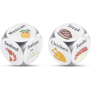 Christmas White Elephant Gifts Valentines Gifts for Boyfriend Girlfriend Anniversary Date Night Ideas for Him Her Couples Funny Food Decision Dice Wedding for Husband Wife