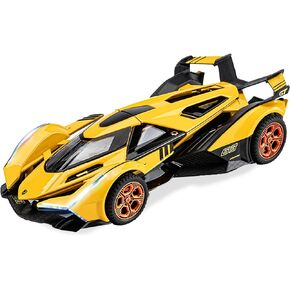 Toy Cars 1/32 Lambo V12 Race Car Diecast Model Car with Sound and Light Pull Back Toy for 3+ Year Old Boys and Kids Car Toy Birthday Gifts