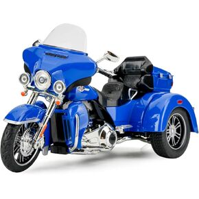 1:9 Harley Daividson Motorcycle Car Model, Pull Back Diecast Collectible Toy with Sounds＆Lights for Kids Boys Girls and Adults, Gift Black.