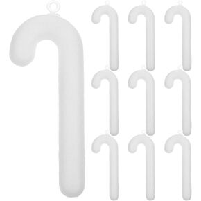 PRETYZOOM 10pcs Christmas Candy Cane Ornaments, 10cm Foam Candy Cane for Craft, Xmas Tree Candy Crutches Hanging Pendant Christmas Party Supplies