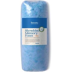 Bean Bag Filler Shredded Memory Foam Filling 10 Pounds, Pillow Stuffing Bean Bag Refill Material for Pouf Ottoman Couch Cushion Dog Bed Stuffed Animals and Art Crafts - Blue