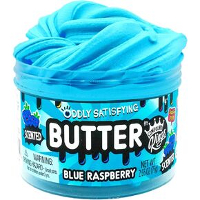 Compound Kings Butter Slime Single Jar Blue Raspberry, Stocking Stuffer for Boys and Girls Sensory Fun Gift