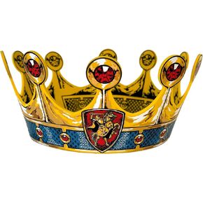 Liontouch - Knight Foam Crown for Boys - 3-6 Years | Role-Play Toy for Kids & Toddlers with Medieval Horse Rider Decoration | Size-Adjustable Accessory for Regal Dress-up and Royal Costumes