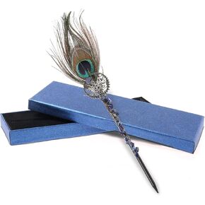 Obsidian Crystal Magic Wand Fairy Stick, Wizard Party Cosplay Accessories Sorcerer Collection Witchcraft Props (black4short)