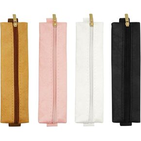 4Pcs Notebook Pen Loop Band Holders - Elastic Pen Sleeve Pouch Adjustable Notebook Pen Holder Leather Pocket Pen Holder, Pencil Band Holder for Journal, Planner, Binder Books Supplies