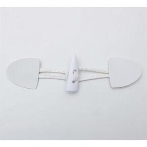 12 Pairs/Set Leather Horn Toggle Closure Buttons for Clothes Sewing DIY Apparel Crafts (White)
