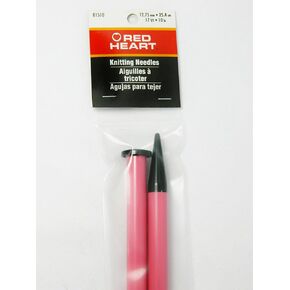 Red Heart Size 17 Knitting Needles (12.75mm) 10" Long - Single Point - Pink