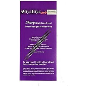 HiyaHiya Interchangeable Needle Tips 4 inch (10cm) Sharp Steel Size US 7 (4.5mm) HISSTINTIP4-7