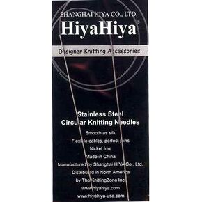 HiyaHiya Circular 16 inch (41cm) Steel Knitting Needles Size US 6 (4mm) HISTCIR16-6