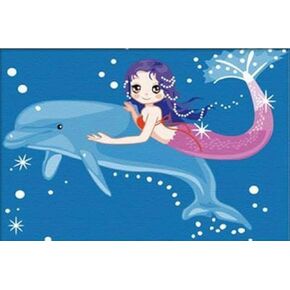 Diy oil painting, paint by number kits for kids - Mermaid 20X30cm. in Kuwait