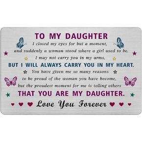 EE&YU Daughter Christmas Xmas Card - Teen Daughter Stocking Stuffers, Daughter Gifts from Mom Dad, I Love My Adult Daughter Card, Proud Daughter Present, Dear Daughter Girls Card
