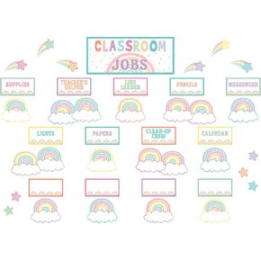 Teacher Created Resources Pastel Pop Classroom Jobs Mini Bulletin Board