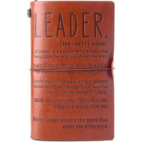 Leader Gifts Thank You Gifts for Leader Boss Mentor Supervisor PM Retirement Leaving Coworker Farewell Bosses Day Promotion Celebration Birthday Gift Leaders Definition Leather Planners