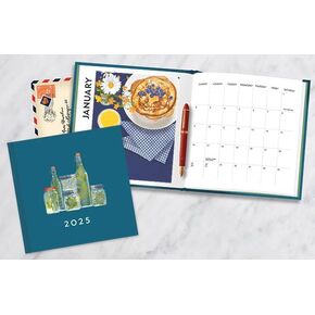 Linnea Design 2025 Monthly Appointment Book 9 x 9" Hardcover with Illustrations by Johanna Riley