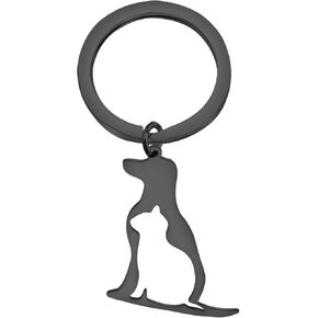 BNQL Dog Cat Keychain Pet Pendant Jewelry for Animal Lover Dog Cat keyring
