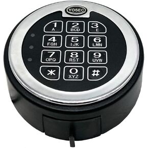 YOSEC Electronic Digital keypad time delay Lock for Safe Box, up to 5 User Codes, time delay from 0-59 Minutes,Dual Control Model