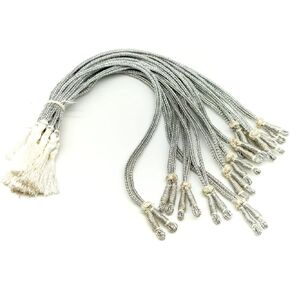 Necklace Back Rope Dori for Silk Thread Jewellery Making Metal Brass Terracotta and Quilling Jewelry Pack of 6 Piece (Silver)