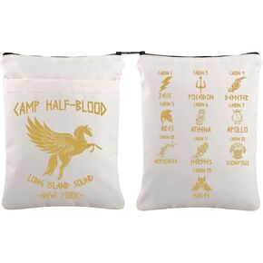 Camp Half Blood Book Sleeve Percy Merchandise Heroes of Olympus Book Protector for Book Lover Gift Half Blood Merch (Percy Book Sleeve, One size)