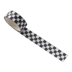 Black White Decorative Washi Tape Compact Checkerboard Pattern Paper Tape DIY Fade-Resistant Arts and Crafts Tape，Adhesives，Checkered Tape
