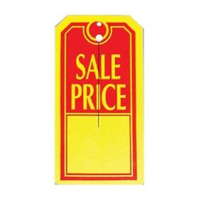 NAHANCO Sale Price Tag with Pre-Cut Slit, Red/Yellow, Merchandise Price Tags for Retail/Sales (Pack of 1000)