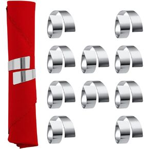 Gold Napkin Rings Set of 10, Metal Material (Gold, Normal)