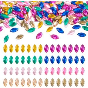 Pandahall 48Pcs Sew on Rhinestones Flower Crystal Glass Rhinestone Metal Flatback Floral Embellishment Sew on Gem 12 Colors for Jewelry Crafts Clothes Dress Making