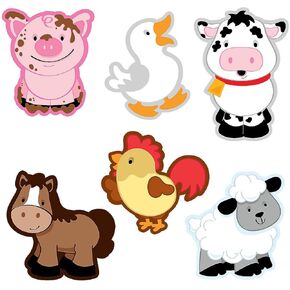 Farm Animal Bulletin Board Cutouts - 48 Pieces - Educational and Learning Activities for Kids
