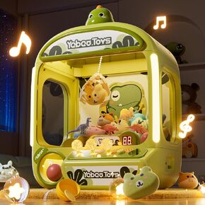 Claw Machine for Kids, Dinosaur Toy Claw Machine Large, Mini Arcade Claw Machine with Prizes Toys Refill Inside, Kids Vending Game Machine, Party Prize Candy Dispenser, Easter Gift for Girls Boys