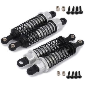 Oil adjustable 70mm alloy shock absorber damper for rc car 1/16 buggy truck Hsp hip losi Toy upgraded hop-up parts 4pcs/set（Silver）