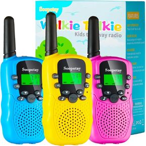 Walkie Talkies for Kids, Walkie Talkie Long Range for Girls Boys, Outdoor Toys for Age 4-8-12, Built-in Flashlight, 22 Channels, Easter Basket Stuffers, Easter Gifts for Kids