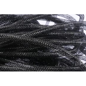 YYCRAFT Deco Mesh Tubing Flex 8mm x 25 Yards with Metallic Foil,Red in Kuwait