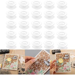 Briartw 300pcs/Set Mini Action Wobbles,Self-Adhesive Springs,Small Wobblers Movers for for Card Making,DIY Scrapbooking,Add Some Action to Project,Make Your Handmade Cards"Spring to Life"
